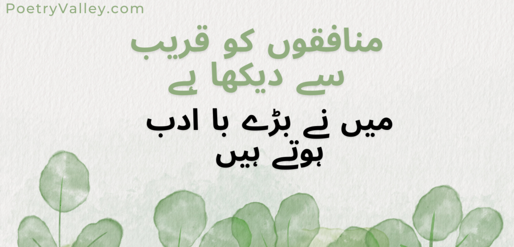 Attitude Poetry in Urdu