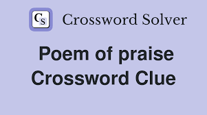 Poems of Praise Crossword Clue