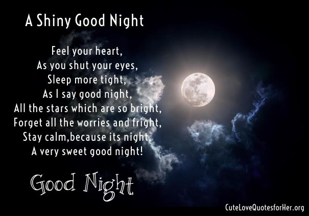 Meaningful Short Goodnight Poems