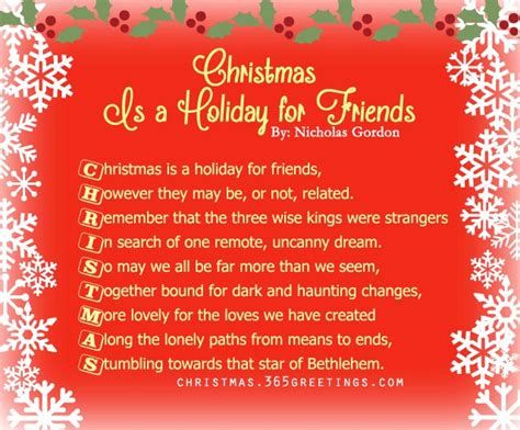 Christmas Poems for Friends