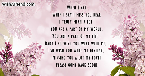 Missing You Poems for Her