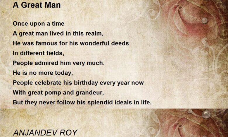 Short Poems About a Good Man