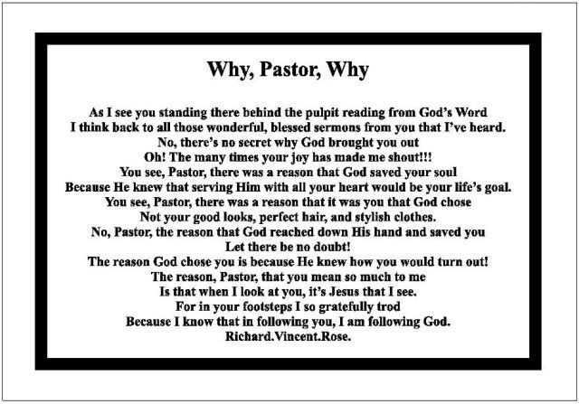 Pastor Anniversary Welcome Poems