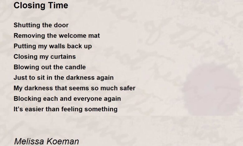 Poems and Closing Time Lyrics