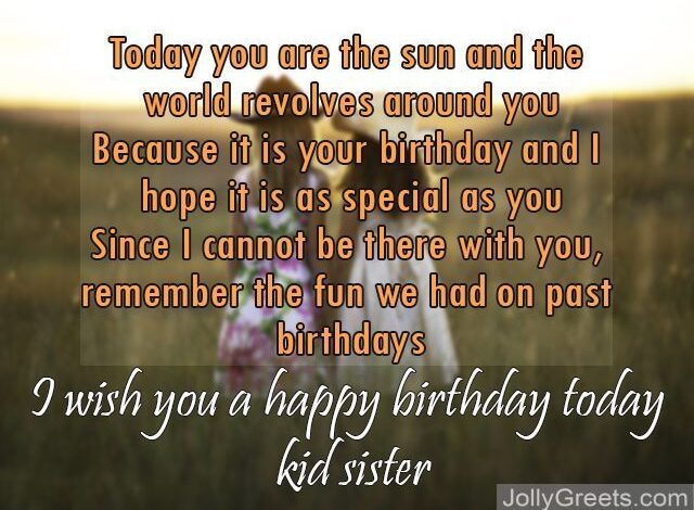 Happy Birthday Sister Poems