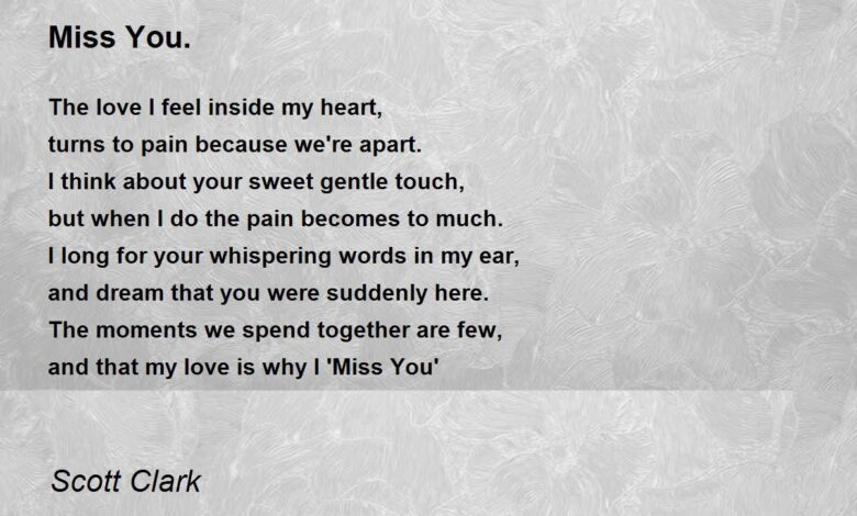 I Miss You Poems for Him