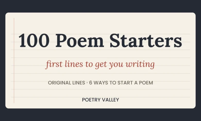 100 poem starters: first lines to get you writing