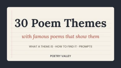 30 poem themes with famous poems that show them