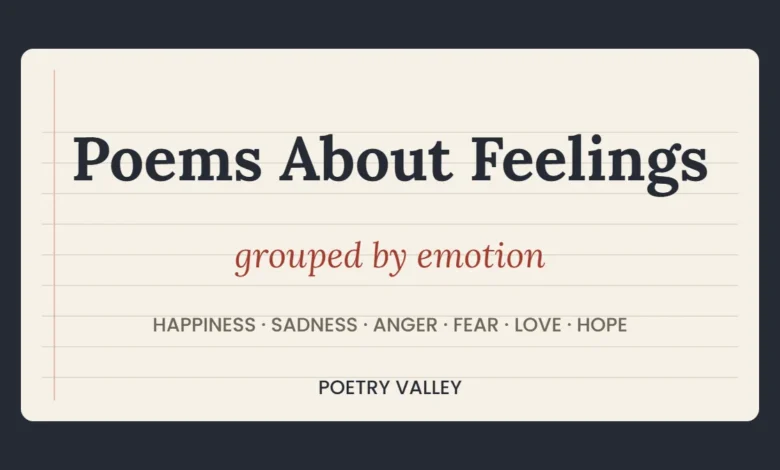 Poems about feelings and emotions, Poetry Valley